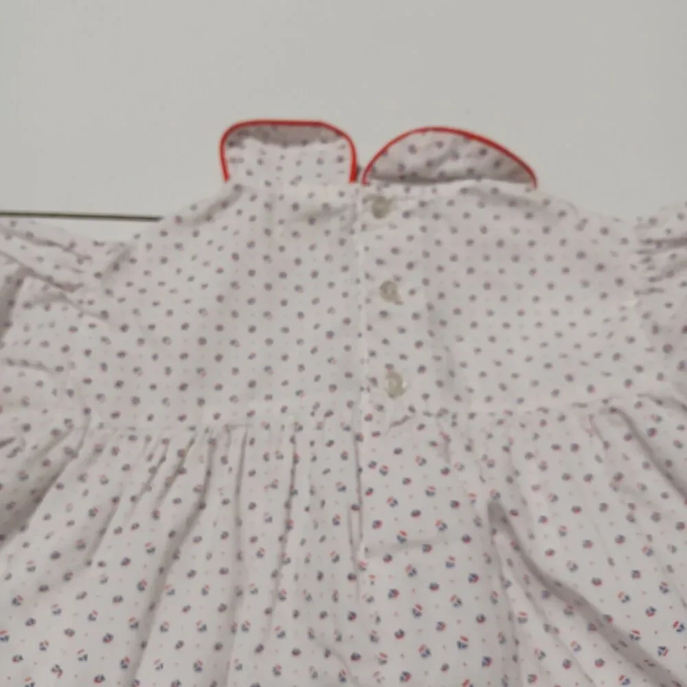 Nanas Pet Baby Girls 18 Months Fit And Flare Dress White Red Sailors Boat Button